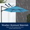 Best Choice Products 10ft 360° Rotating Cantilever Easy Auto Open Patio Umbrella w/ Solar LED Lights